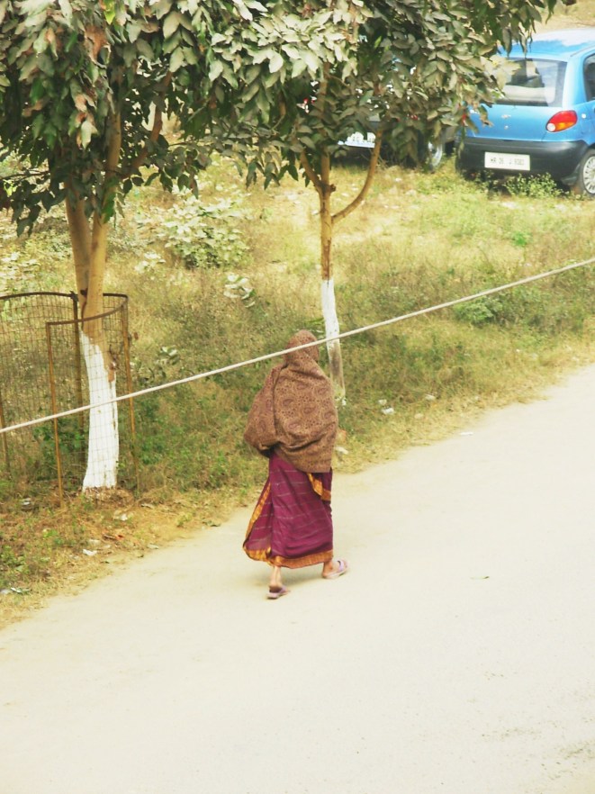 Uma mulher indiana na rua - An indian woman on the street