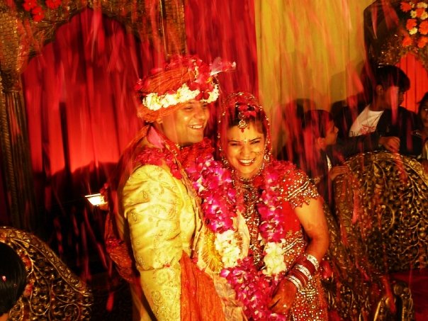 Casamento indiano (Kshitij Nangia e esposa)